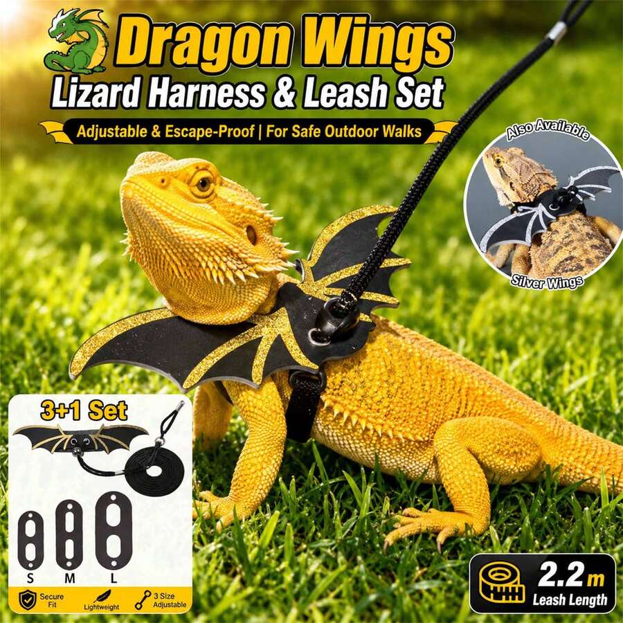 Reptile Anti-Escape Leash Outdoor Pet Walking Leash, Suitable For Lizards, Chameleons, Crocodiles And Other Small Pets - Multicolor - View 1