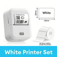 Impresora Térmica Portátil Marklife X2 Inalámbrica Bluetooth Multifunción Adecuada para Etiquetas de Oficina Pegatinas Adhesivas Fabricante de Etiquetas - Blanco - Ver 10
