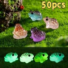 10/30/50pcs DIY Luminous Toads, Mini Resin Animals, And Toads That Glow In The Dark, Perfect For Birthday Gifts, Sock Gifts, Party Gifts, Classroom Rewards, Prank Games, Landscape Gardens, Desktop Ornaments, And Car Ornaments! - Multicolor - View 11
