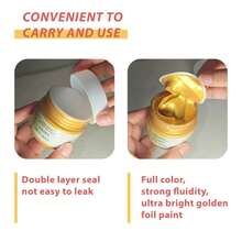 Gilded Lacquer, Gold Foil Lacquer Gold Craft Paint, For Art Supplies, Gold Paint, For Canvas, Rocks, Wood, Textiles, Ceramics, Paint - A - View 4