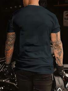 Original Men's T-Shirt, Loose Fit Retro T-Shirt - 後退 - 查看 2