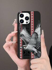 Saudi Arabian Local Culture Collage Printed 2D Retro Pattern Phone Case, Classic Elegant Middle Eastern Gentleman Tie Style, Suitable As Birthday/Holiday Gift For Friends, Family, Couples, Oneself. Black Matte Soft Silicone Protective Case Compatible With Iphone17/16/15/14/13/12/11/Pro/ProMax/X/XR/XS/XSMAX/7/8/PLUS/Air/Se2/3 - Black - View 3