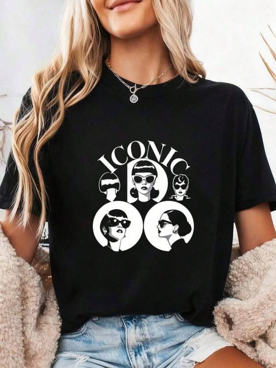 Women T-Shirts - Black - View 1