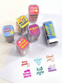 1 buah Stempel Otomatis yang Dapat Digunakan Kembali, Cocok untuk Hadiah di Kelas, Penilaian Pekerjaan Rumah, dan Motivasi Siswa - Sepotong Tunggal - View 3