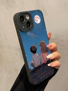 1個黑色星空屋頂情侶極簡防震TPU手機殼，適用於Apple 17, 16, 15, 14, 13, 12, 11 Pro Max, Air及系列 - 彩色 - 查看 3