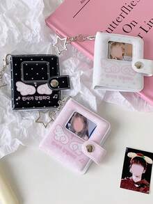 1 chiếc hộp đựng ảnh thẻ mini Small Wings Mini Album, khay sắp xếp ảnh chân dung học sinh, hộp đựng thẻ mini cho fan hâm mộ ngôi sao - Nhiều màu - Xem 9