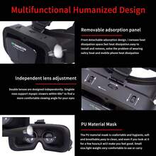 YIYI 虛擬實境 VR 頭戴式 3D 鏡片穿戴裝置，附 VR 遙控功能，適用於電視、電影和電子遊戲，兼容 iOS 和 Android 系統，支持 4.7-7 英吋螢幕 - 彩色 - 查看 8