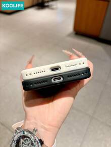 Koolife 1pc White Matte Magnetic Phone Case, PC+TPU Shockproof Protective Cover, MagSafe Compatible, Large Camera Window, Anti-Scratch Protective Shell For IPhone 18 Pro/18 Pro Max/17/17 Pro/17 Pro Max/16/15/14/13 - White - View 7