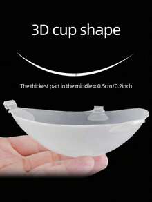 1PC Clear Strap Invisible Silicone Bra, Seamless Push-Up No-Show Bra With Adjustable Transparent Straps For Off Shoulder & Backless Outfits - Clear - View 6