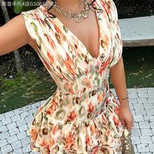 Fengyu Women's Clothing Store  Vestido de vuelo con estampado floral para vacaciones, vestido bohemio, vestido de mujer para vacaciones, vestido de cena de vacaciones, vestido de Havana Nights, vestido de vuelo, playa, primavera, verano, vestido sexy de vacaciones, vestido de verano para mujer, vestidos de vacaciones para mujer, conjunto de verano para mujer, vestidos hermosos para mujer, vestido floral bohemio para mujer - Multicolor - Ver 8