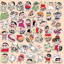 100 Pcs MINISO Crayon Shin-Chan Anime Stickers, -Cut Decals, Cute Labels For Water Bottle Laptop Phone Skateboard Luggage Scrapbooking Journaling, DIY Crafts Planner Decoration Arts - Red - View 3