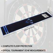 1pc Dartboard Mat And Soft Darts, Suitable For Throwing Line, Printed Design, Protects Floor And Dart Tips, Battery Not Included - multicolor - View 3