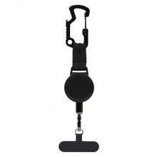 1 pièce Cordon de téléphone anti-vol amélioré, dispositif rétractable, boucle de longueur réglable convenant à différentes tailles de téléphone, applicable pour l'escalade, la randonnée et diverses activités de plein air - noir - Voir 12