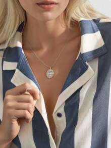 Relaxed Fit Striped Button-Down Shirt Carnation Pink - Blue - View 6