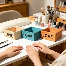 1pc Square Nail Rhinestone & Nail Tool Storage Box, Mini Jewelry & Ring Display Box, Desktop Fake Nail Tip Storage Tray, Nail Drill Bit Storage Container - Multicolor - View 6