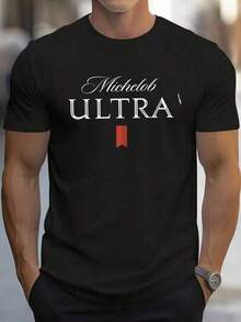 Michelob Ultra Golden Retriever T-Shirt, Dog With Hat Design, Beer Lover's T-Shirt, Patriotic Design, For Men And Women - 黑色 - 查看 1