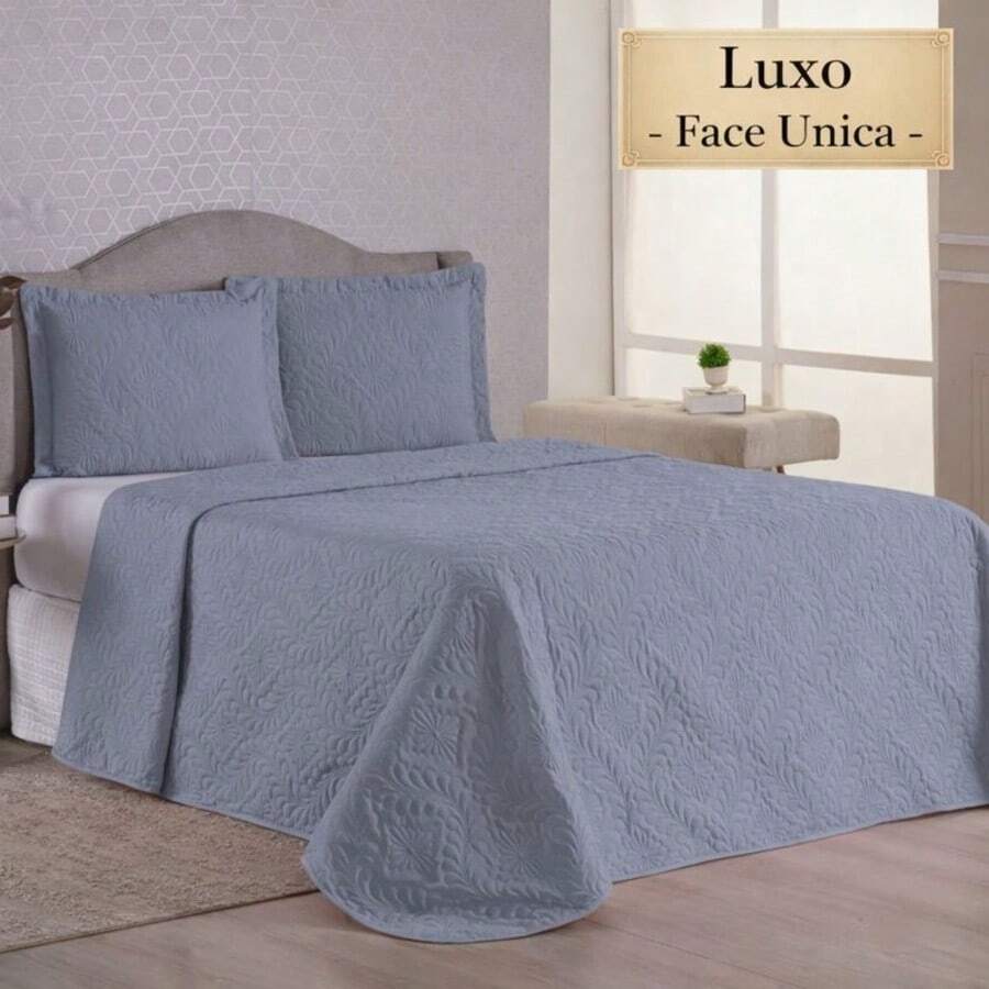 Luxury Bedspread For All Sizes + 2 Pillowcase Kit - Lots Of Elegance & Style! - Grey - View 1