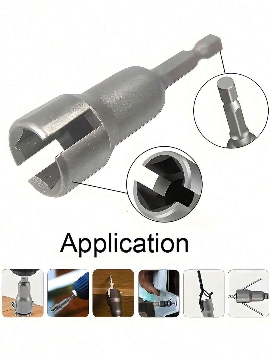 Butterfly Bolt Wrench Socket, 6.35mm Hex Shank Socket Adapter, Suitable For Power Tool Flat Head Screwdriver