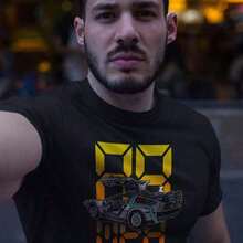 Playera Volver Al Futuro Delorean - Negro - Ver 5