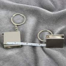 1pc Stainless Steel Retractable Ruler Keychain: The Perfect Measuring Tool Anytime, Anywhere! - A - View 7