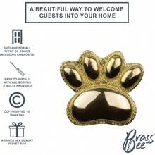 2026 New Door Knocker Front Door Polished Solid Knockers With Strike Plate UPVC Dog Paw Front Door Furniture With A Unique Design (Gold) - C - View 2