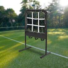 9-Hole Pitching Net Strike Zone 21.3*21.3 In Baseball Softball Pitcher Training Equipment 99-115cm Adjustable Heights - Black - View 1