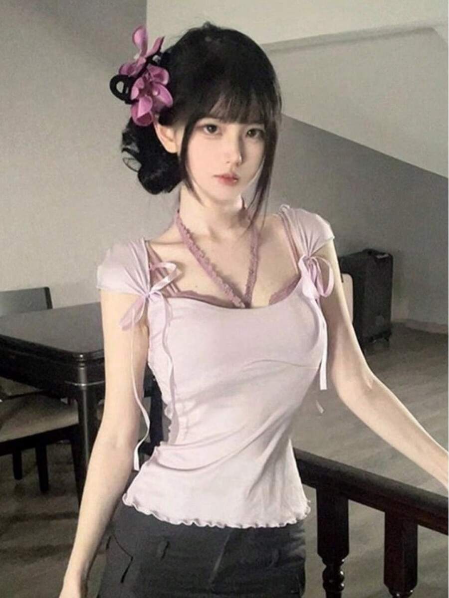 Women Tops - Purple - View 1