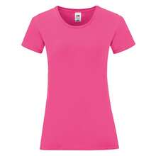 Fruit of the Loom Womens/Ladies Iconic T-Shirt (Fuchsia Pink) - 100% Ringspun Cotton - 145gsm - (PC3400) - Pink - View 1