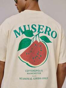 Women's Casual Printed T-Shirt, Short Sleeve And Round Neck, Local Urban Fashion Spring/Summer. Women's Blouses, Women's T-Shirts. 180g (S-XXXL) - 杏色 8 - 查看 6