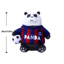 WE BARE BEARS 原創毛絨玩偶 夏季世界盃運動足球與游泳熊娃娃 可愛熊貓 北極熊 灰熊 柔軟填充動物玩偶 生日兒童節禮物 - 彩色 - 查看 10