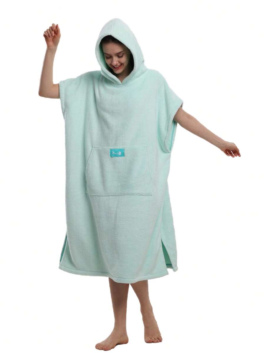 Absorbent Surfing Cloak, Unisex, Quick-Dry Towel Changing Cloak With Hood, Adult Size, Beach Surfing Swimming Changing Robe