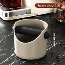 Italian Espresso Compaction Box With Non-Slip Base, Container For Collecting Coffee Grounds, Specific Accessory For Baristas. - Black-500ML - View 11