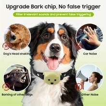 Intelligent Vibration Anti-Bark Collar (For Dogs), Adjustable Sensitivity, Gentle Vibration To Stop Barking, Humane Training Tool For Obedience Training And Excessive Barking Correction - Black and White - View 1
