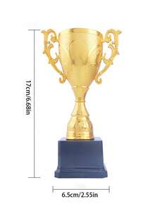 1pc Plastic Gold Trophy, Award Ceremony Decor, Party Favor - Gold - View 16