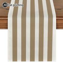 1 cái, phong cách Bohemian, khăn trải bàn họa tiết sọc đơn giản, phong cách vân nổi hình chữ nhật, phù hợp cho bàn ăn, bàn cà phê, trang trí nhà cửa, trang trí bền bỉ cho nhà bếp và phòng ăn, trang trí bàn - be - Xem 13