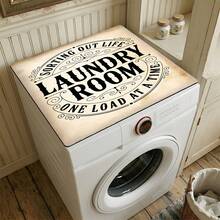 1 pieza Felpudo absorbente con diseño de lavandería para decoración del hogar, Felpudo absorbente para mostrador de máquina de espresso, Felpudo absorbente para fregadero, Felpudo absorbente suave para grifo, Felpudo absorbente para taza de fregadero, Accesorios para cocina y baño - Multicolor - Ver 1