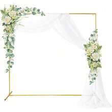 1Set 300*300cm Square Metal Balloon Arch Stand, Wedding Arches For Ceremony, Rectangular Backdrop Stand For Anniversary Wedding Birthday Party Bridal Shower Gender Reveal Party Decoration Home Decor Courtyard Decoration(Slight Scratches. Please Do Not Purchase If You Mind.) - 1PC - View 5