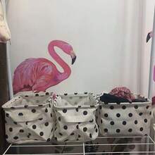 Open-Top Decorative Storage Box, Foldable Polyester Basket With Black Polka Dots For Home Sundries(3PC) - Polka Dot 3PC - View 10