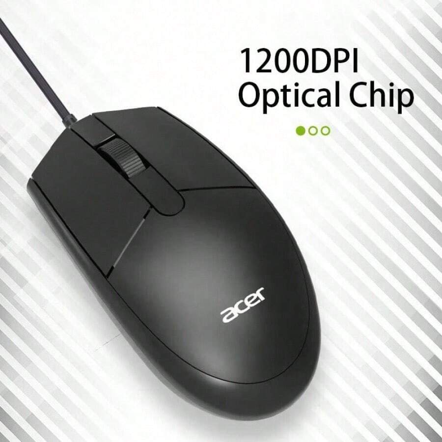 Acer OMW910有線滑鼠|精準追蹤不跳幀,人體工學防疲勞設計,辦公家用一天不累手,桌上型電腦筆記本通用 - 查看 1