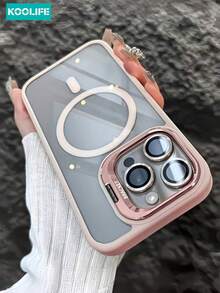 Koolife 1件裝頂級超強保護 MagSafe 無線充電手機殼，高透明 PC 背板還原手機原色，內建鷹眼玻璃鏡框與支架，全方位覆蓋 2 合 1 設計，防水防震防刮，適用 18 Pro/18 Pro Max/17 Pro Max/17/17 Pro/17 Air/16/16 Pro/16 Plus/16 Pro Max/12/13/14/15 Pro/Plus/Pro Max - 粉色 - 查看 9