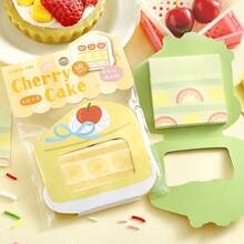 2pcs/4pcs Cream Cake Memo Pad, Korean Style Fresh Memo Notes Self-Adhesive - one-size - View 2
