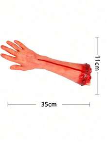 1 Set Halloween Realistic Organ Props, Horror Fake Hands And Bloody Hands - For Haunted House, Bar And Escape Room Decoration; Realistic Prank Heart, Severed Hands, Severed Feet And Bloody Hands, Halloween Horror Atmosphere Decor, Halloween Party Table Decoration - Multiple Styles - View 9