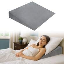 Wedge Cushion For Bed And Sofa – Memory Foam Back Support Pillow, Reading - Grey (80cm) - View 3