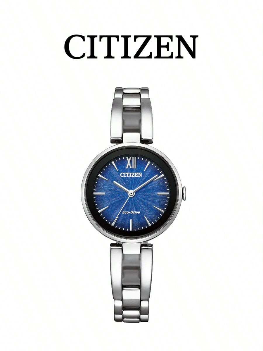 CITIZEN EM0807-89L Women's -Drive Watch, Blue Dial With Stainless Steel Band, Comes With Original Box, Elegant Casual Wristwatch For Everyday Wear And As A Gift - Blue - View 1