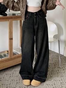 Women Jeans - ブラック - View 1