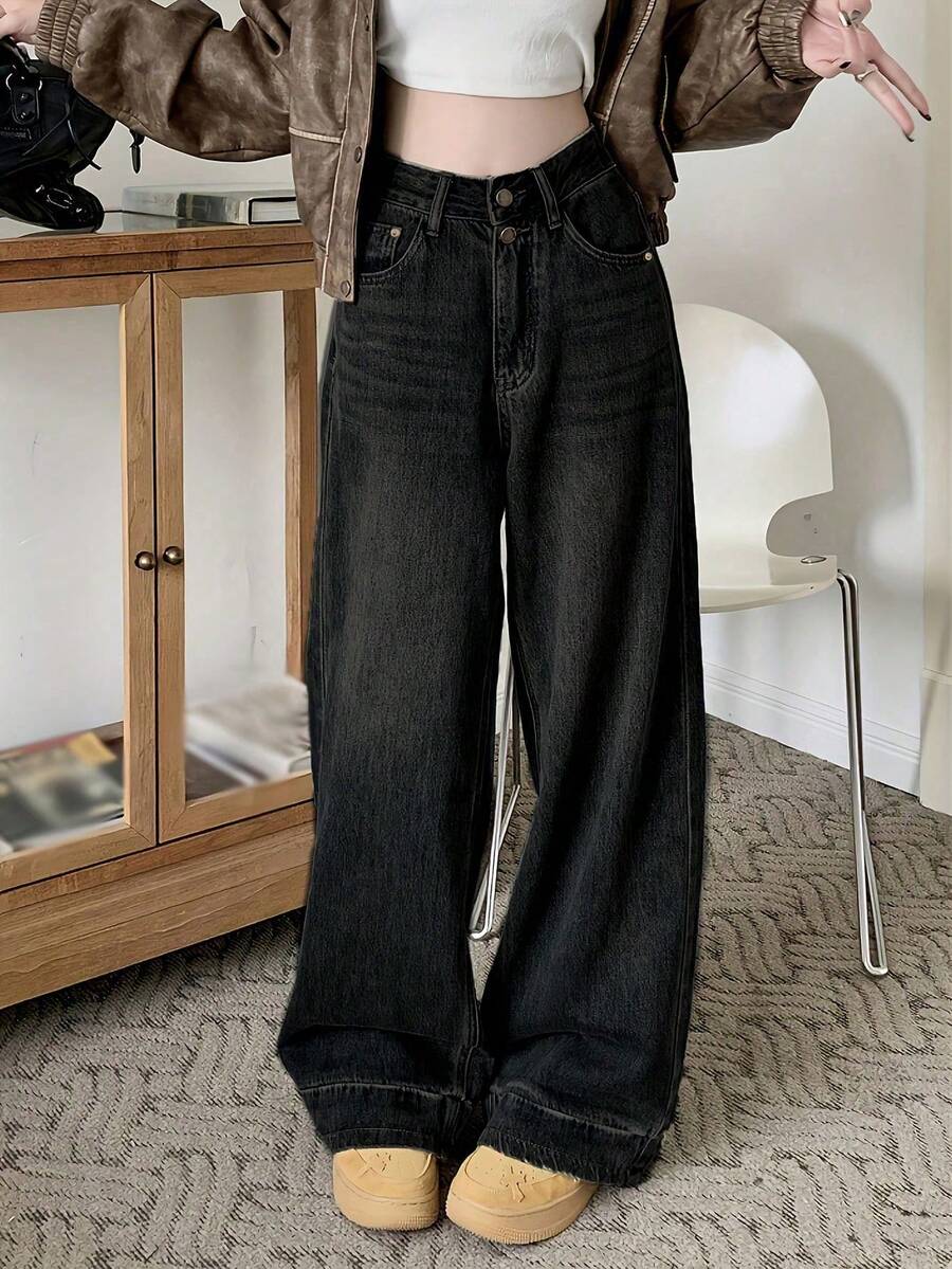 Women Jeans - ブラック - View 1