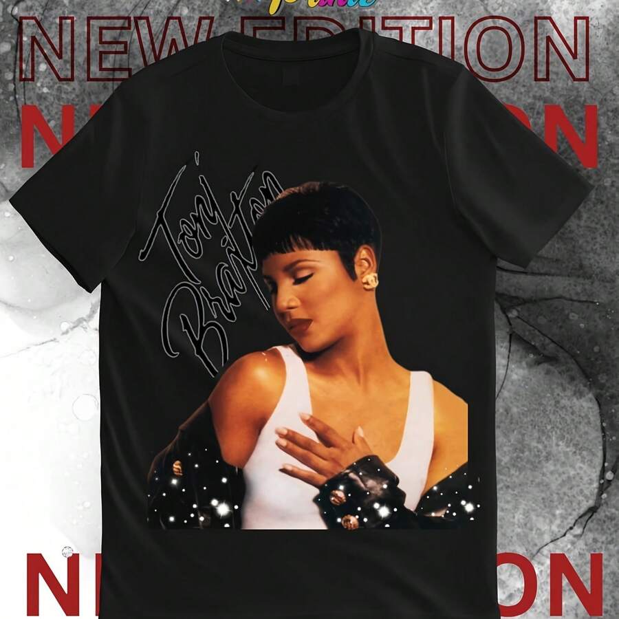Toni Graphic Concert Tee, New Edition Way Tour Shirt, - Black - View 1