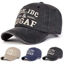 1顶男士IDK、IDC刺绣水洗棒球帽，街头时尚帽，户外防晒休闲帽，适合春季、秋季、旅行、海滩等场合。 - 多色 - 查看 8