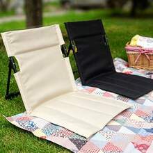 Portable Camping Chair With Backrest - Lightweight Foldable Aluminum Outdoor Chair For Beach, Park & Picnic, Compact Single Seat With Cushion, Easy Carry For Hiking & Travel - Multiple Styles - View 3