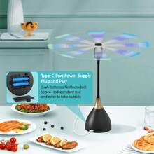 2pcs/3pcs Kipas Pengusir Nyamuk Luar dan Dalam Ruangan yang Ditingkatkan, Baterai (Tidak Termasuk)/Bertenaga USB, Untuk Luar Ruangan, BBQ, Restoran, Kipas Anti Lalat DIY, Kipas Portabel, Kipas Mini - Hitam - View 4